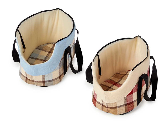 Mascow Transportin Mascota Tela Cuadros Surtidos 28 x 39 x 40 cm Poliester Resistente al Agua (Set de 6)