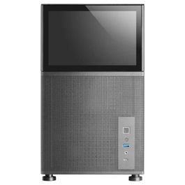 Mars Gaming MC-LCD Caja PC Gaming Micro-ATX con Pantalla IPS 8", Fuente Frontal, Panel Mesh, Soporte Refrigeración Líquida 360mm, USB-C, Color Negro