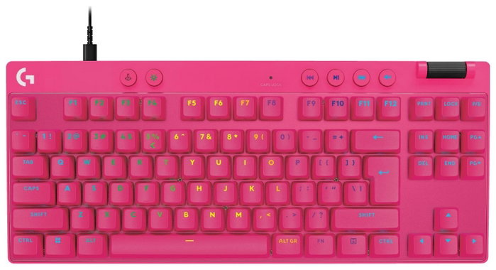 Logitech G Pro X Rapid TKL Teclado Mecánico Gaming Inalámbrico/Bluetooth RGB Switch GX Brown Táctil Magenta Logitech G Pro X Rapid TKL Teclado Mecánico Gaming Inalámbrico/Bluetooth RGB Switch GX Brown Táctil Magenta