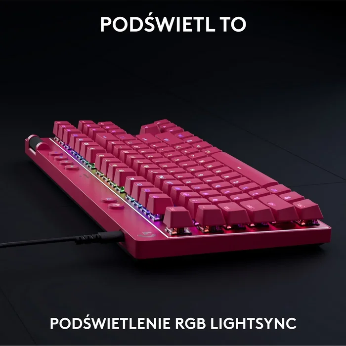 Logitech G Pro X Rapid TKL Teclado Mecánico Gaming Inalámbrico/Bluetooth RGB Switch GX Brown Táctil Magenta Logitech G Pro X Rapid TKL Teclado Mecánico Gaming Inalámbrico/Bluetooth RGB Switch GX Brown Táctil Magenta