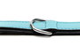 Gloria Collar Piel Acolchado para Perro 30 cm x 1.5 cm Azul Suave y Resistente