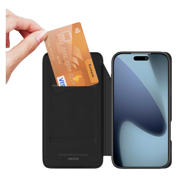 Nevox Vario Series Funda Folio para iPhone 17 Pro, Negro Nevox Vario Series Funda Folio para iPhone 17 Pro, Negro
