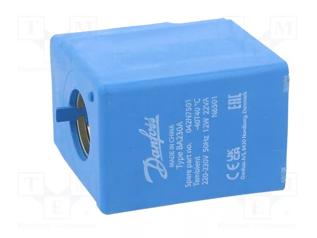 DANFOSS Bobina de electroválvula 220÷230VAC 12W 13,5mm DANFOSS Bobina de electroválvula 220÷230VAC 12W 13,5mm