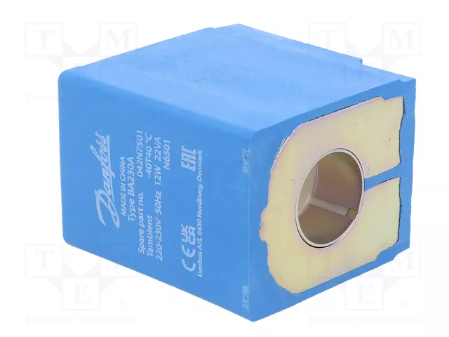 DANFOSS Bobina de electroválvula 220÷230VAC 12W 13,5mm DANFOSS Bobina de electroválvula 220÷230VAC 12W 13,5mm