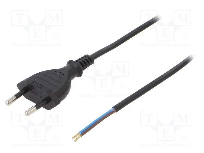 PLASTROL Cable de alimentación H03VVH2-F, OMY 2x0,5mm2 3m PLASTROL Cable de alimentación H03VVH2-F, OMY 2x0,5mm2 3m