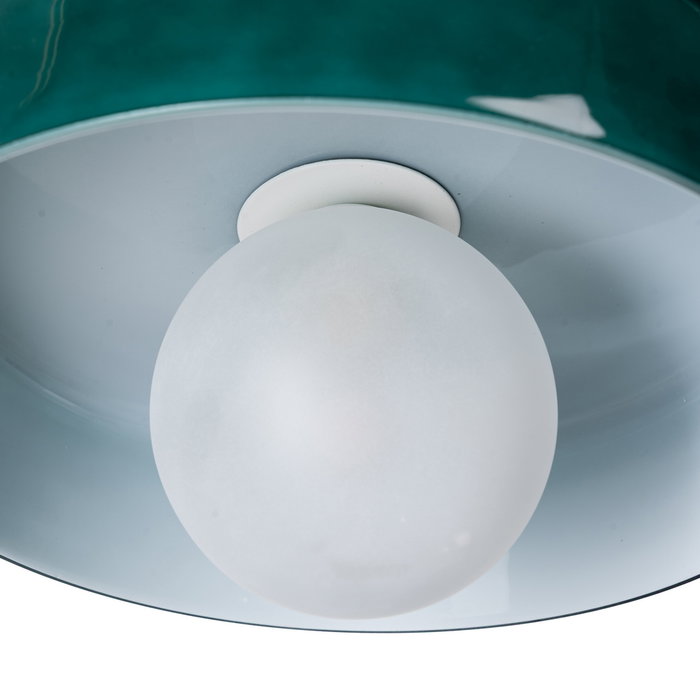 Lámpara Techo Verde Metal-Cristal 25 X 25 X 23 cm Lámpara Techo Verde Metal-Cristal 25 X 25 X 23 cm