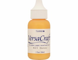 Tsukineko Tinta VERSACRAFT para textil color amarillo Honey recarga 30ml Bote cánula