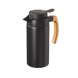 Leone Jarra Termo 1,2 L Negra Mantiene Temperatura Calor/Frio 24h Mango Ergonómico