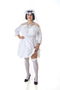 Creaciones Llopis Disfraz Novia Sexy Talla M Blanco Camisa Falda Velo y Medias