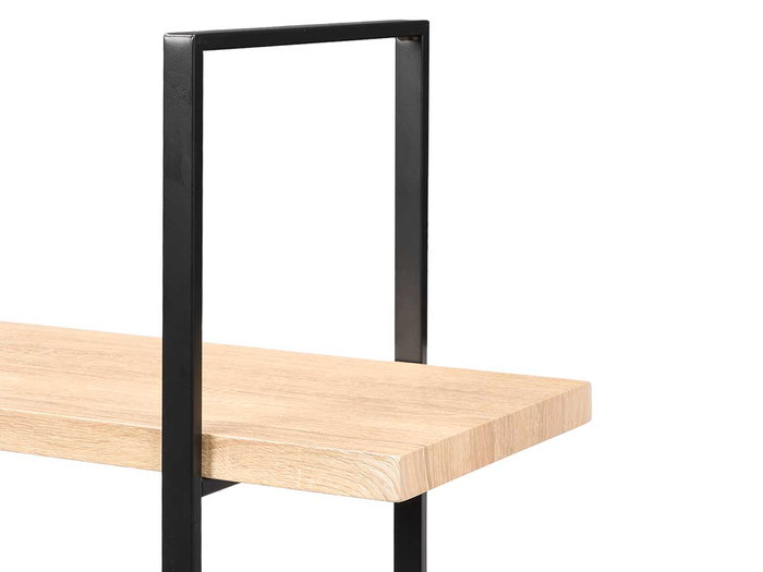 Giftdecor Estantería 5 Baldas 100x174x32 cm Metal y Plástico Madera y Negro