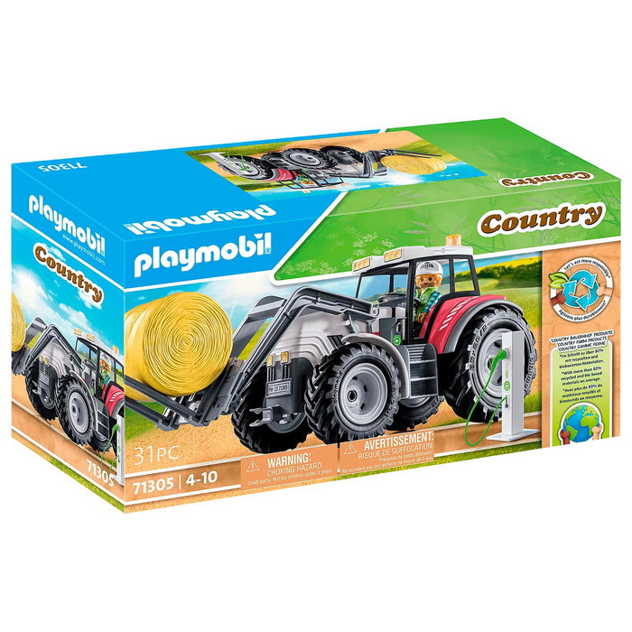 Playmobil Tractor Grande con Accesorios Country 71305 - 31 Piezas con Estación de Carga Eléctrica, Multilingüe, +4 Años Playmobil Tractor Grande con Accesorios Country 71305 - 31 Piezas con Estación de Carga Eléctrica, Multilingüe, +4 Años