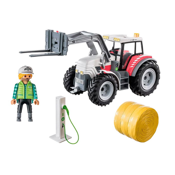 Playmobil Tractor Grande con Accesorios Country 71305 - 31 Piezas con Estación de Carga Eléctrica, Multilingüe, +4 Años Playmobil Tractor Grande con Accesorios Country 71305 - 31 Piezas con Estación de Carga Eléctrica, Multilingüe, +4 Años
