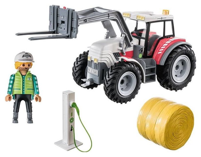 PLAYMOBIL Tractor eléctrico grande con accesorios Country 71305