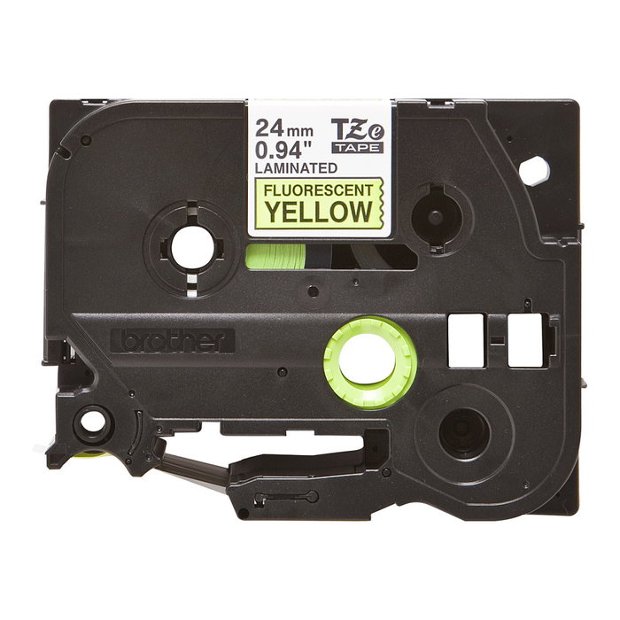 Brother TZE-C51 Cinta Laminada de 24 mm, Negro sobre Amarillo Fluorescente, 5 m Brother TZE-C51 Cinta Laminada de 24 mm, Negro sobre Amarillo Fluorescente, 5 m