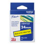 Brother TZeC51 Cinta Laminada Fluorescente Amarillo/Negro 24mm x 5m