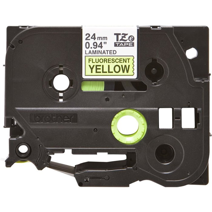 Brother TZE-C51 Cinta Laminada de 24 mm, Negro sobre Amarillo Fluorescente, 5 m Brother TZE-C51 Cinta Laminada de 24 mm, Negro sobre Amarillo Fluorescente, 5 m