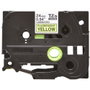 Brother TZE-C51 Cinta Laminada de 24 mm, Negro sobre Amarillo Fluorescente, 5 m