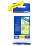Brother TZE-C51 Cinta Laminada de 24 mm, Negro sobre Amarillo Fluorescente, 5 m