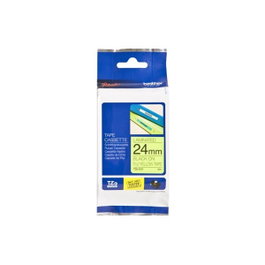 Brother TZeC51 Cinta Laminada Fluorescente Amarillo/Negro 24mm x 5m