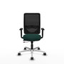 PIQUERAS Y CRESPO Silla de oficina Zulema Verde botella con malla negra