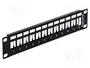 DeLOCK 43326 Patch Panel Keystone de 12 Puertos Negro de Metal
