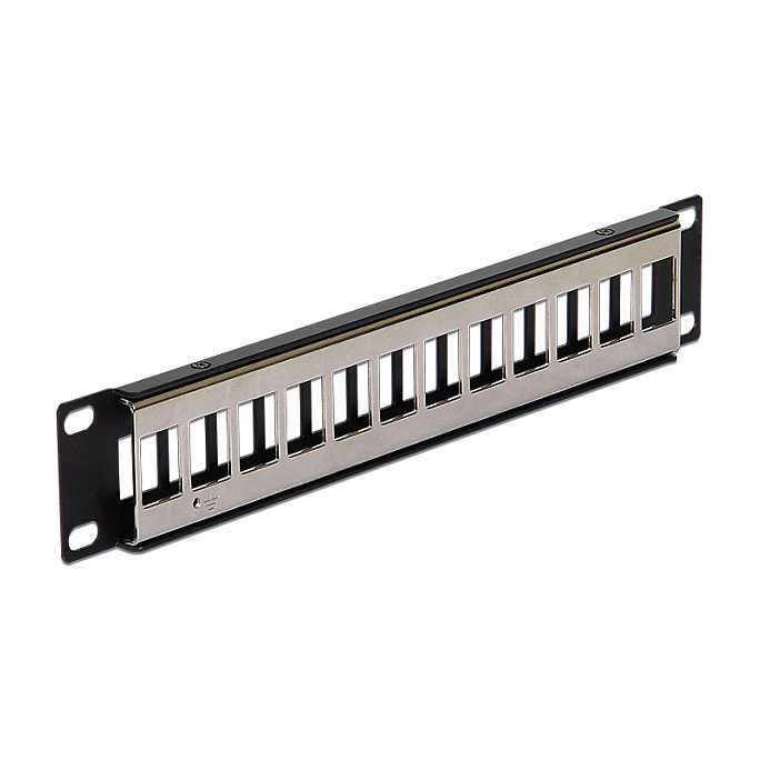 DeLOCK 43326 Patch Panel Keystone de 12 Puertos Negro de Metal DeLOCK 43326 Patch Panel Keystone de 12 Puertos Negro de Metal