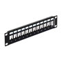 DeLOCK Patch Panel 43326 de 12 Puertos Keystone en Metal Negro