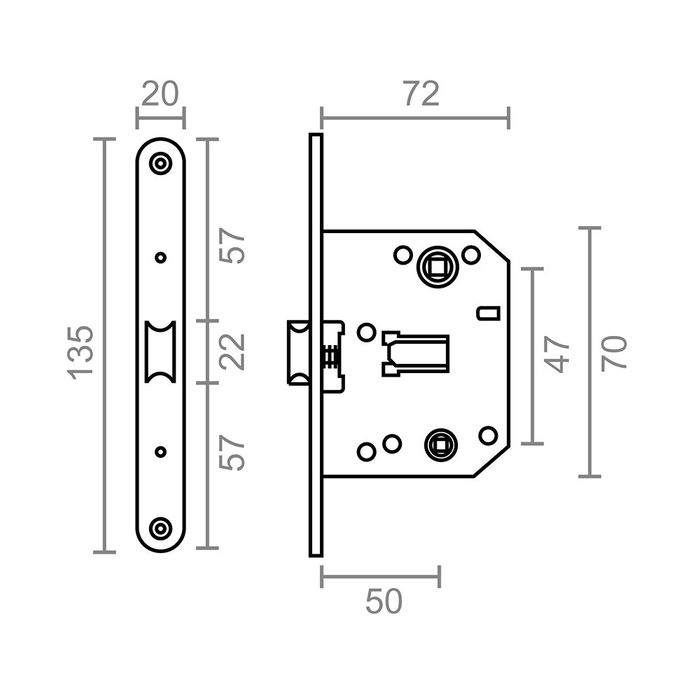 Micel Picaporte Condena PCT01 47mm Níquel Satinado Acero Blíster Micel Picaporte Condena PCT01 47mm Níquel Satinado Acero Blíster