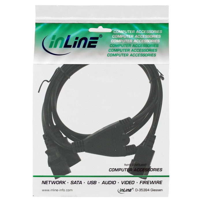 InLine Cable de alimentación 16657J C14 a 2x C13, 1m InLine Cable de alimentación 16657J C14 a 2x C13, 1m
