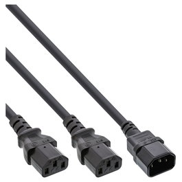 InLine Cable de alimentación en Y 1x C14 a 2x C13, 1m