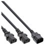 InLine Cable de alimentación 16657J C14 a 2x C13, 1m