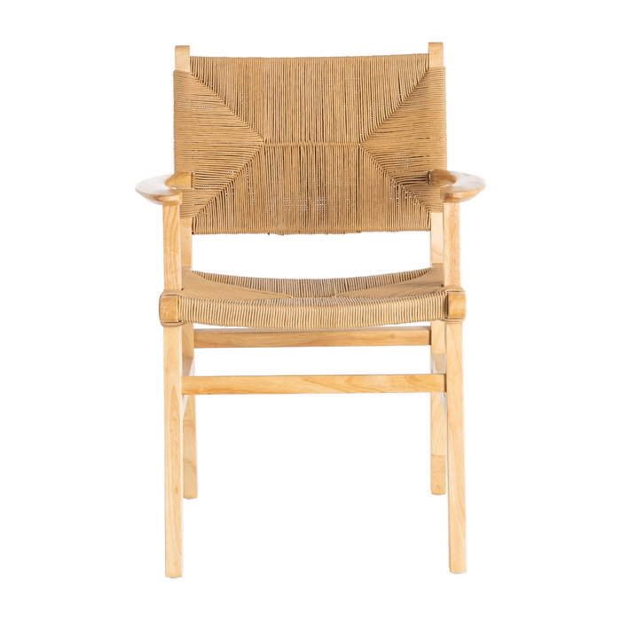 Silla Brazos Natural Madera 61 X 59 X 85 cm (Set de 2)