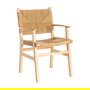 Silla Brazos Natural Madera 61 X 59 X 85 cm (Set de 2)