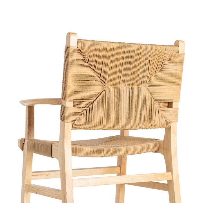 Silla Brazos Natural Madera 61 X 59 X 85 cm (Set de 2)