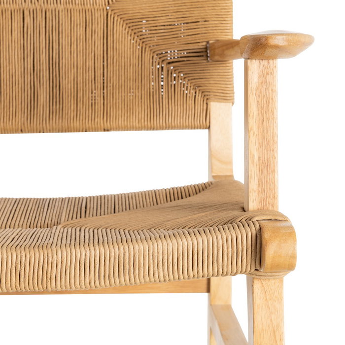 Silla Brazos Natural Madera 61 X 59 X 85 cm (Set de 2)