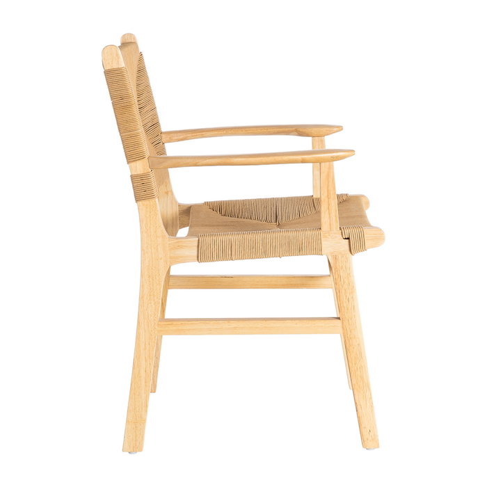 Silla Brazos Natural Madera 61 X 59 X 85 cm (Set de 2)