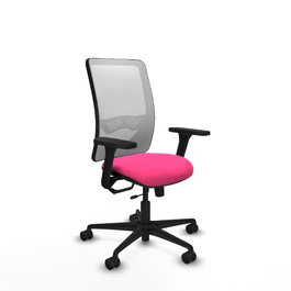 PIQUERAS Y CRESPO Silla de oficina Zulema Rosa con mecanismo Sincro/Traslack