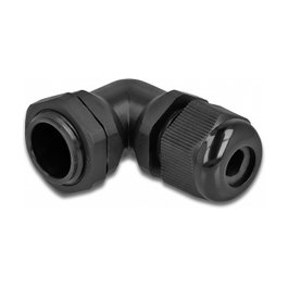DeLOCK Prensaestopas en ángulo de 90° PG11 Negro