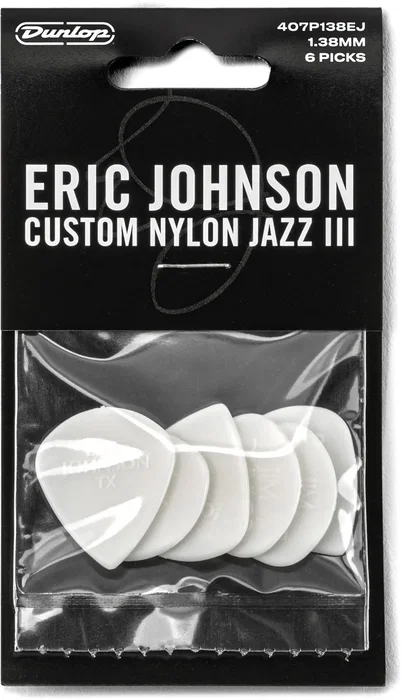 Dunlop Pack 6 Púas Eric Johnson Custom Nylon Jazz III Dunlop Pack 6 Púas Eric Johnson Custom Nylon Jazz III