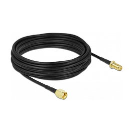 DeLOCK Cable de antena RP-SMA macho a RP-SMA hembra LMR/CFD100 10 m