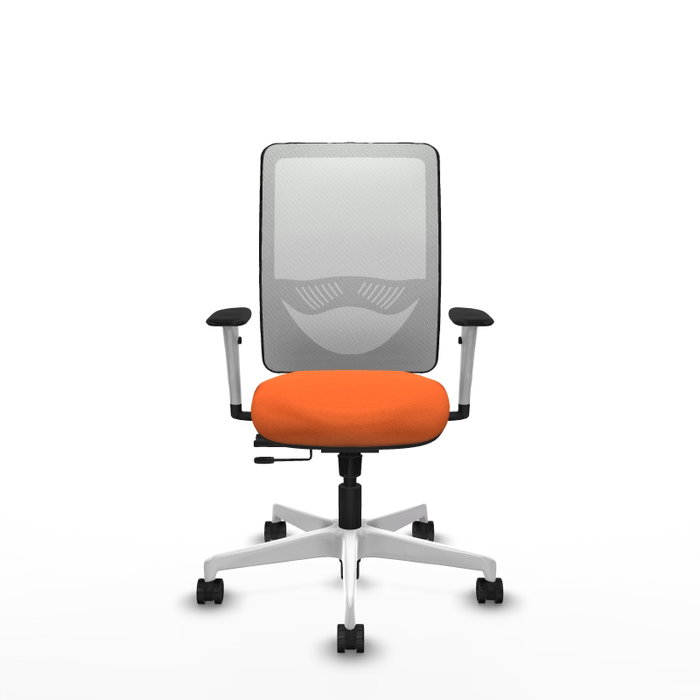 PIQUERAS Y CRESPO Silla de oficina Zulema Naranja y Blanco