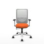 PIQUERAS Y CRESPO Silla de oficina Zulema Naranja y Blanco