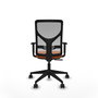 PIQUERAS Y CRESPO Silla de oficina Motilla con mecanismo Sincro, Asiento Naranja y Respaldo Gris