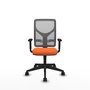 PIQUERAS Y CRESPO Silla de oficina Motilla con mecanismo Sincro, Asiento Naranja y Respaldo Gris