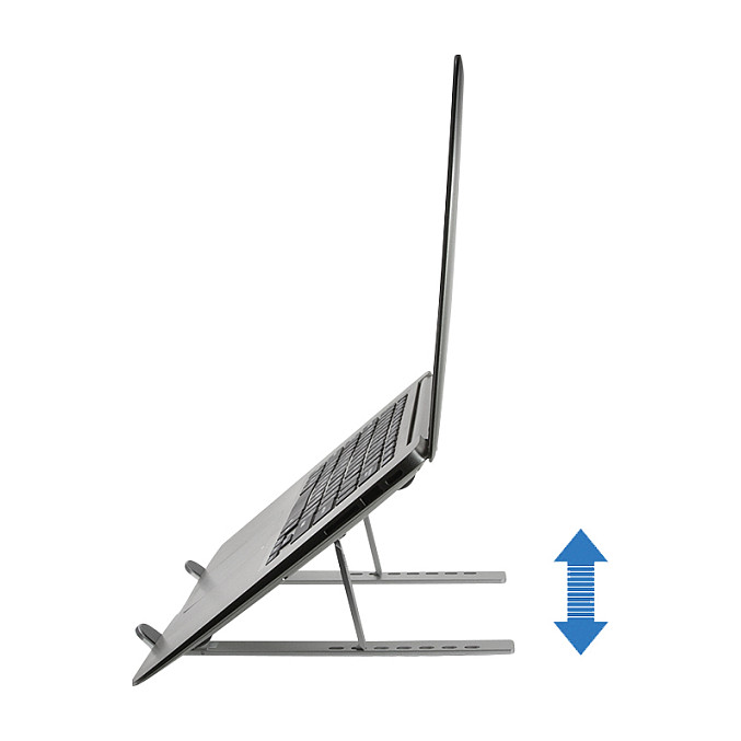 Conceptronic Soporte de refrigeración ERGO de aluminio plegable, Plata