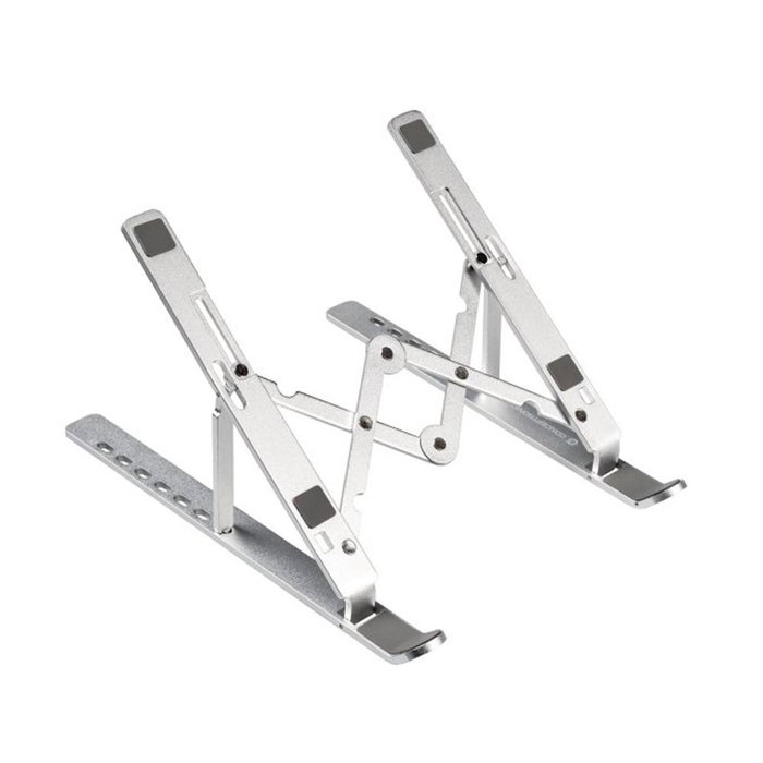 Conceptronic Soporte de refrigeración ERGO de aluminio plegable, Plata