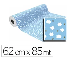 Basika Papel de Regalo Infantil Nubes 62 cm x 85 m