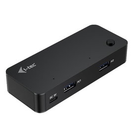 I-tec Hub USB 3.2 Gen 1 - Hub USB-C de Sobremesa 6 en 1 con 2 Puertos USB-C y 4 USB-A, 5 Gbps, Alimentación 15W, Plug and Play, Interruptor, para Windows, macOS - CAKVMHUB2A2C