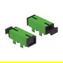 DeLOCK Acoplador de fibra óptica SC Simplex hembra a SC Simplex hembra monomodo verde, plano, conector tipo SC hembra para PCB