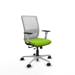 PIQUERAS Y CRESPO Silla de oficina Haches Pistacho/Blanco con Mecanismo Sincro/Traslack